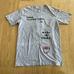 Sophodes - Your I Love you is Made in China Graphic T-shirt in Grey